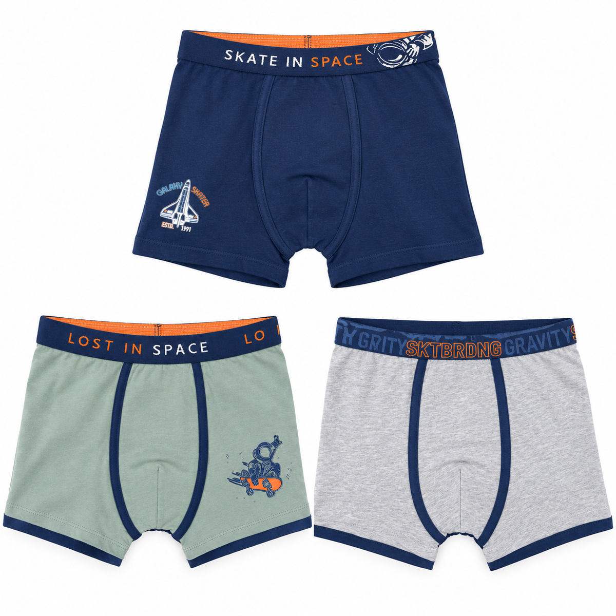 Calzoncillos de niño SPACE PACK 3 UNIDADES