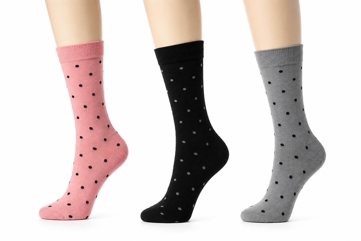 Calcetines PUNTITOS PACK 3U altos