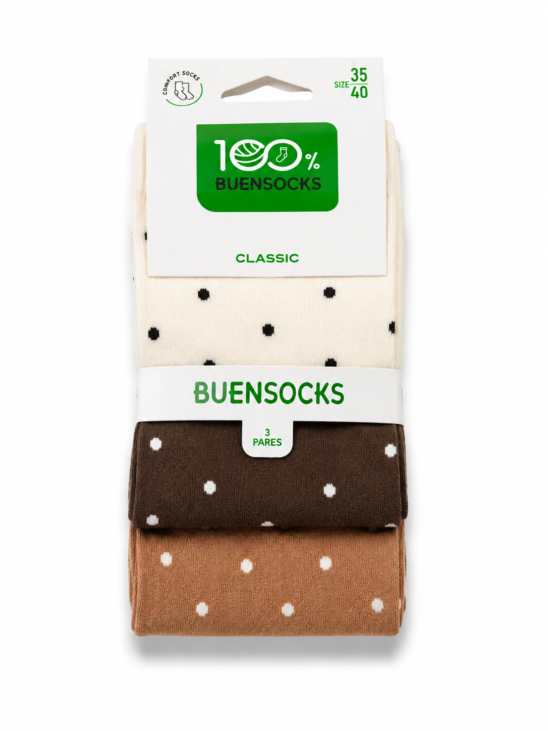 Calcetines PUNTITOS PACK 3U altos