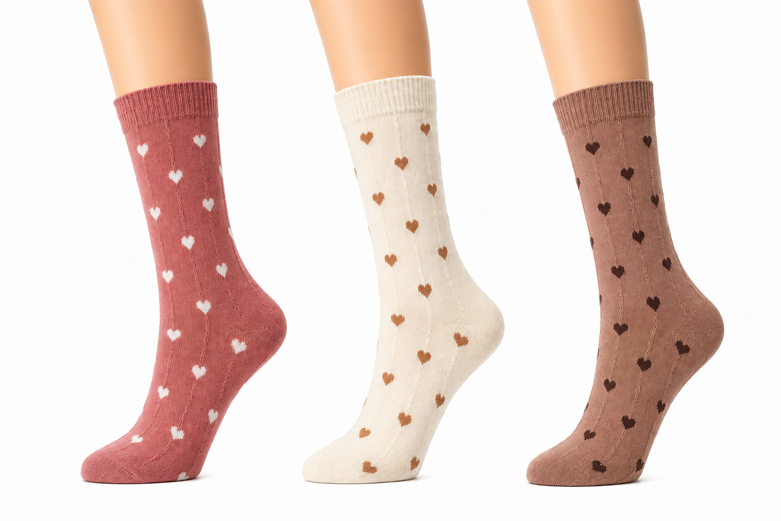 Calcetines CORAZÓN PACK 3U altos