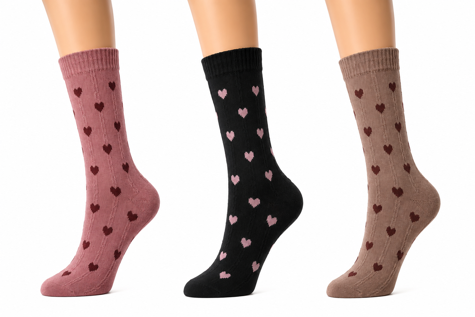 Calcetines CORAZÓN PACK 3U altos