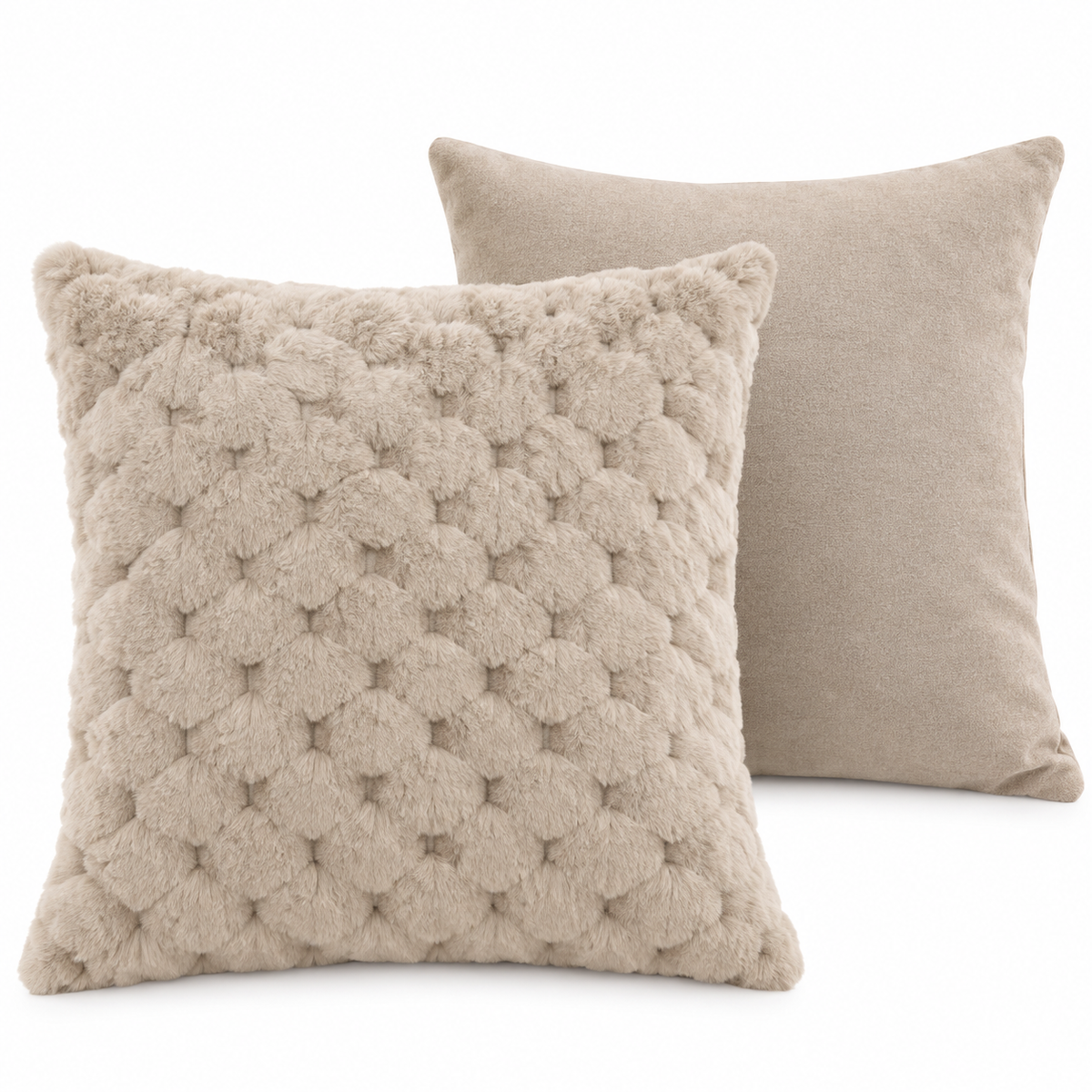 Funda cojín ÁGATA BEIGE HEXAGÓNOS