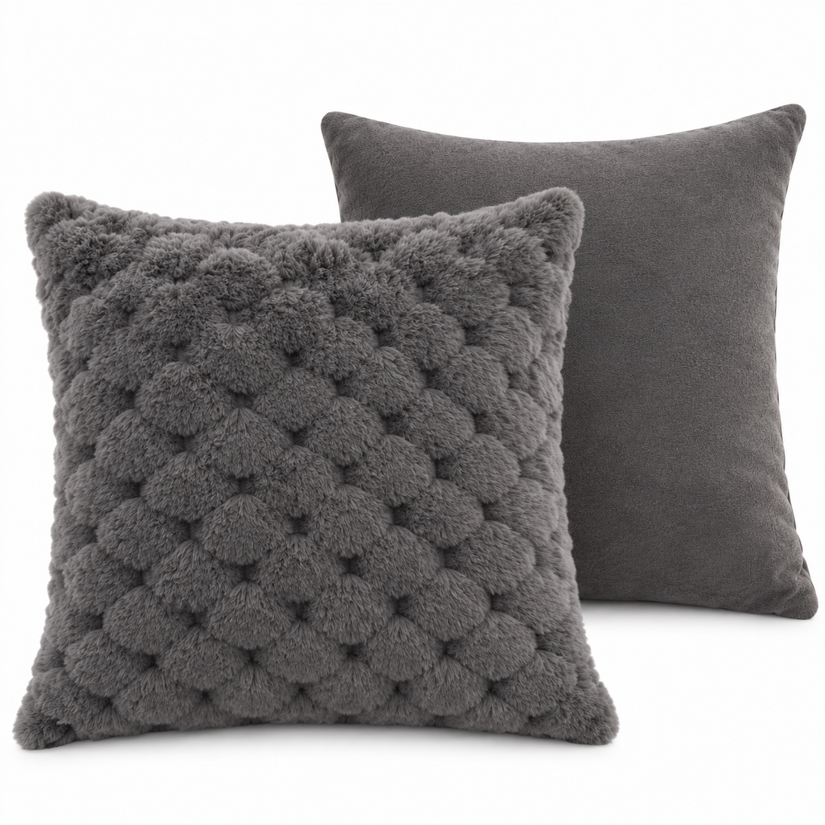Funda cojín ÁGATA GRIS HEXÁGONOS