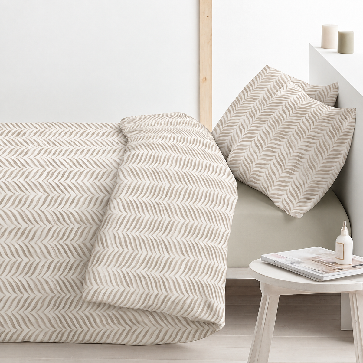 Funda NÓRDICA POLO POLO HOJAS BEIGE