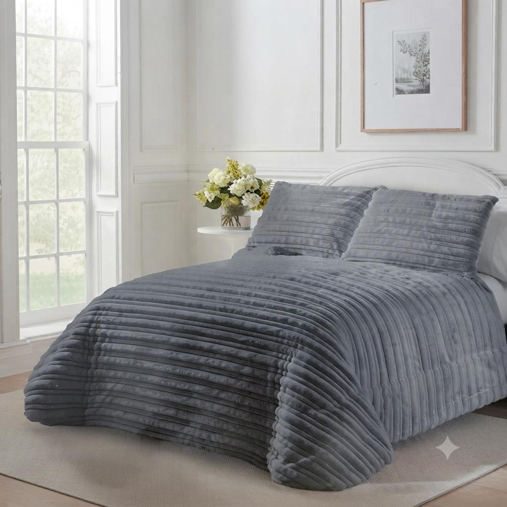 Colcha SHERPA GRIS